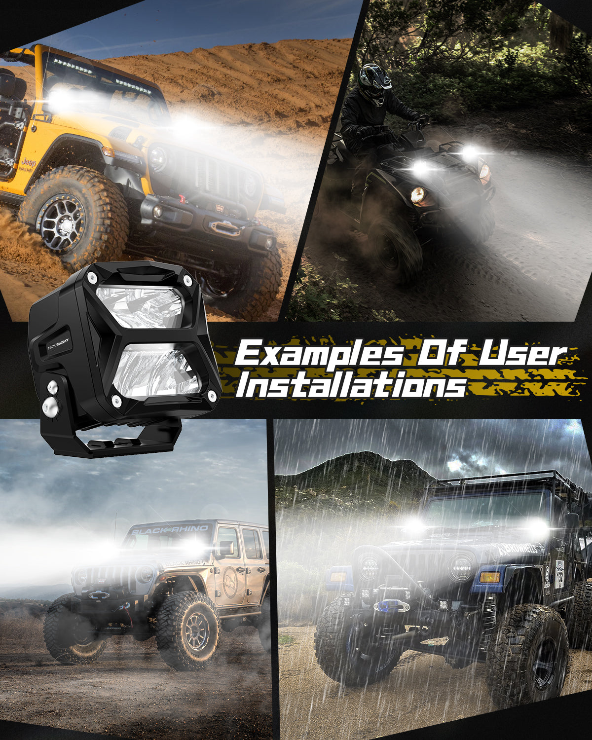 Rock Series | 4-inch LED Pod Lights Spotlights - NOVSIGHT