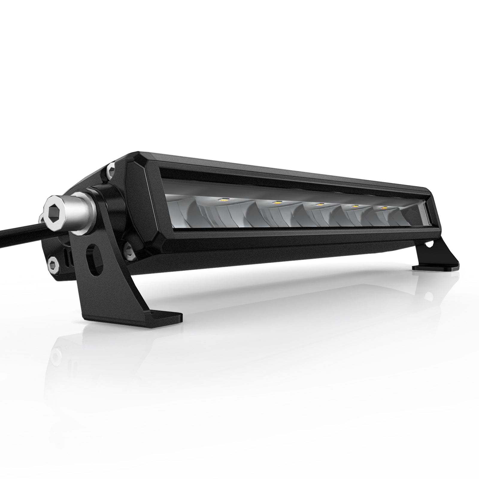 Rock Series 12 Inch Single Row Dual Color Beam LED Off-Road Light Bar White and Amber - NOVSIGHT