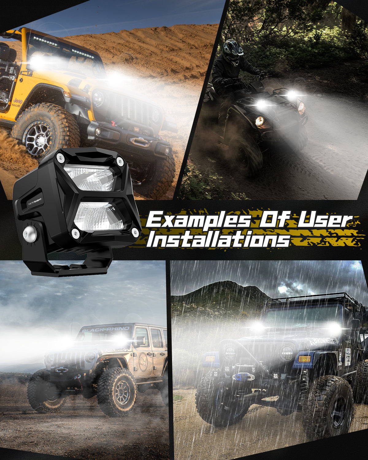 Rock Series | 3-inch LED Pod Lights Driving Lights - NOVSIGHT