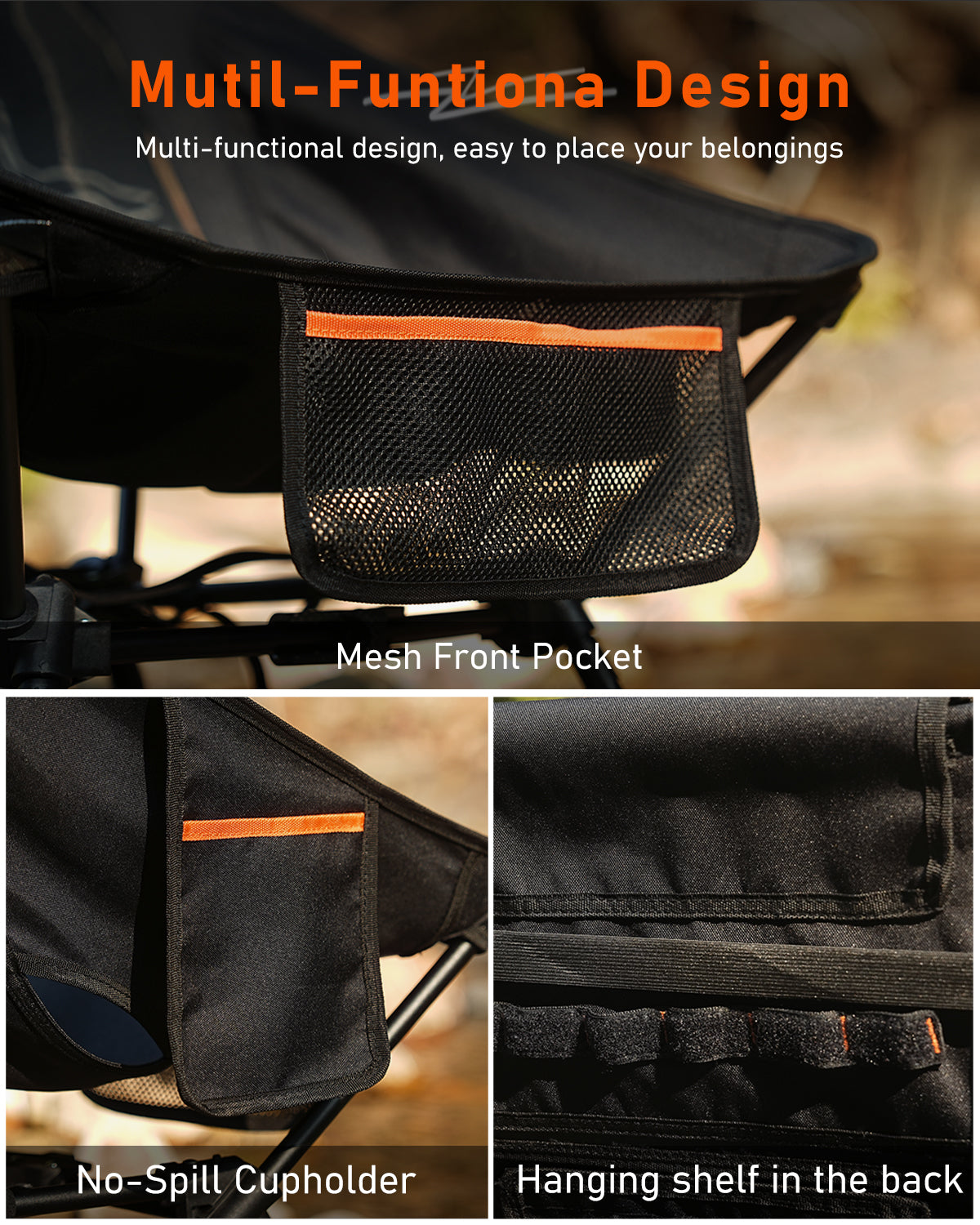 Rove Series | Camping Chair Foldable Contour Pattern 1PC/Set - NOVSIGHT