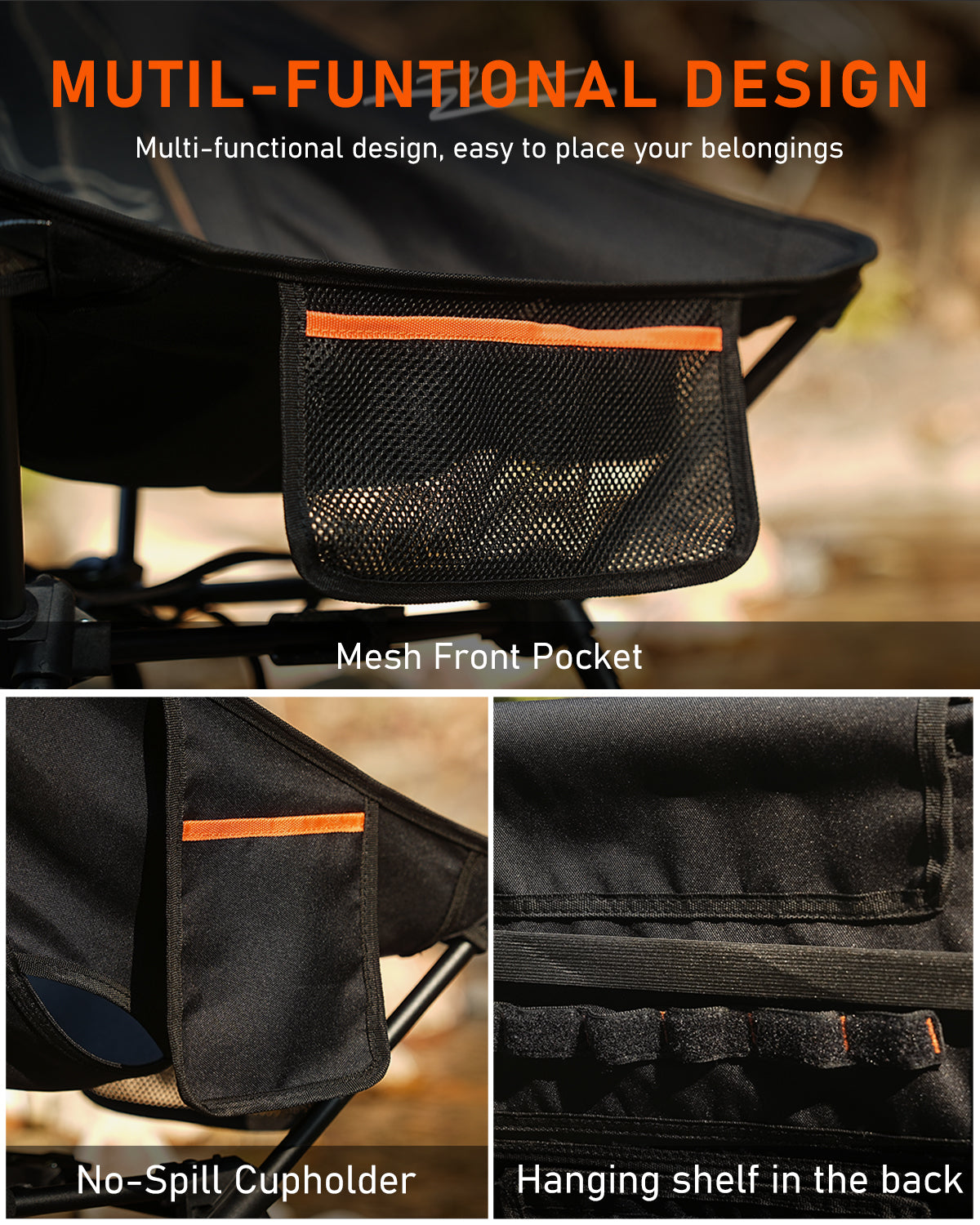 Rove Series | Camping Chair Foldable Mountain Pattern 1PC/Set - NOVSIGHT