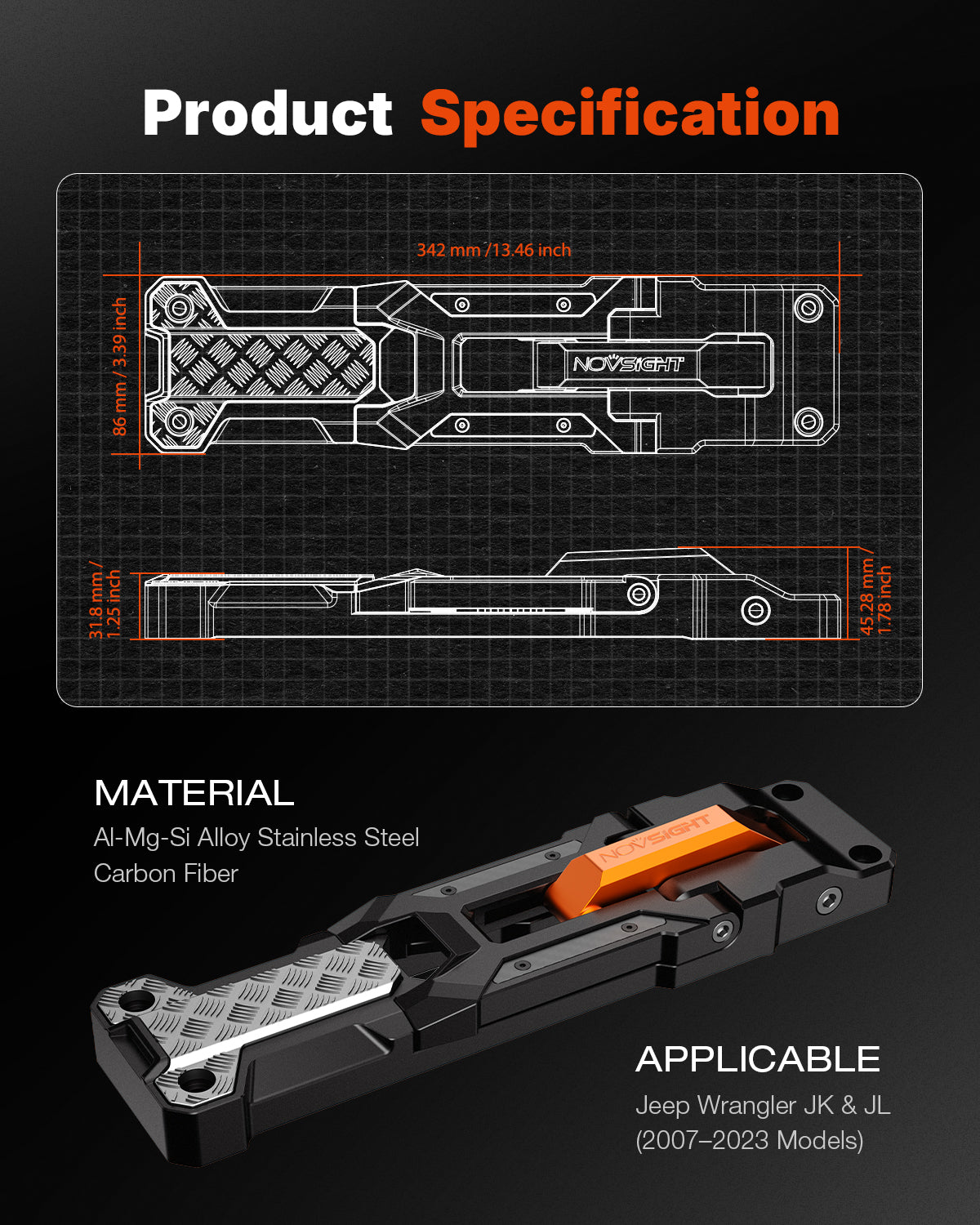 The step using aluminum alloy as the housing material for a durable feature