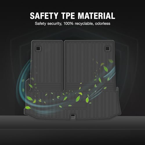 Toyota Highlander 2022-2023 7 Seats (Include Hybrid) with Backrest Mat Custom Fit Cargo Trunk TPE Mat (Not Fit Models with Rear Subwoofer) - NOVSIGHT