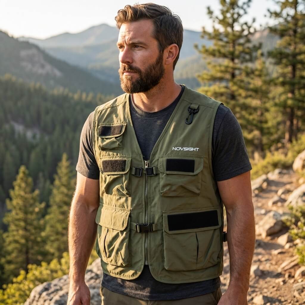 Utility Outdoor Lightweight Work Vest Jacket with Multiple Pockets - NOVSIGHT