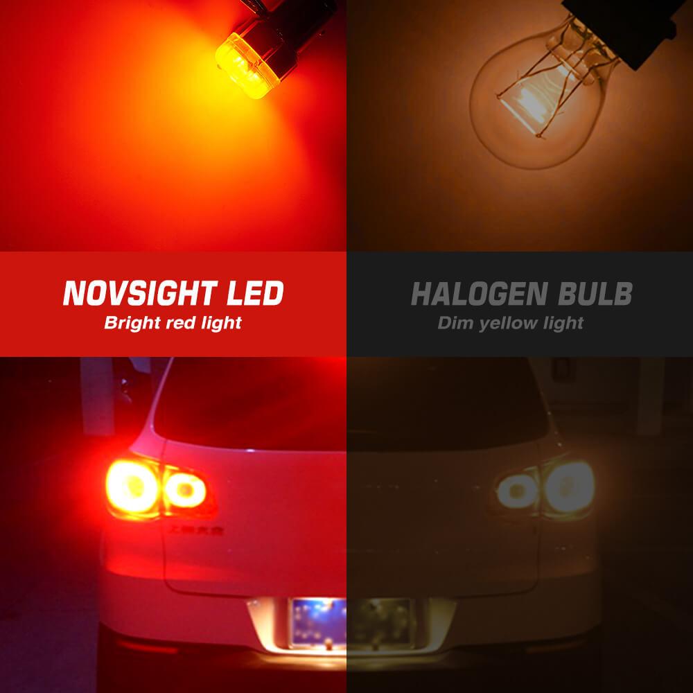 1157 2057 2357 7528 BAY15D LED Turn Signal Light Replacement Amber Red - NOVSIGHT Auto Lighting