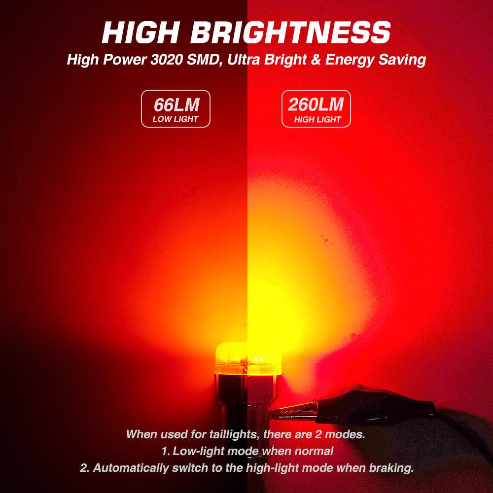 1157 2057 2357 7528 BAY15D LED Turn Signal Light Replacement Amber Red - NOVSIGHT Auto Lighting