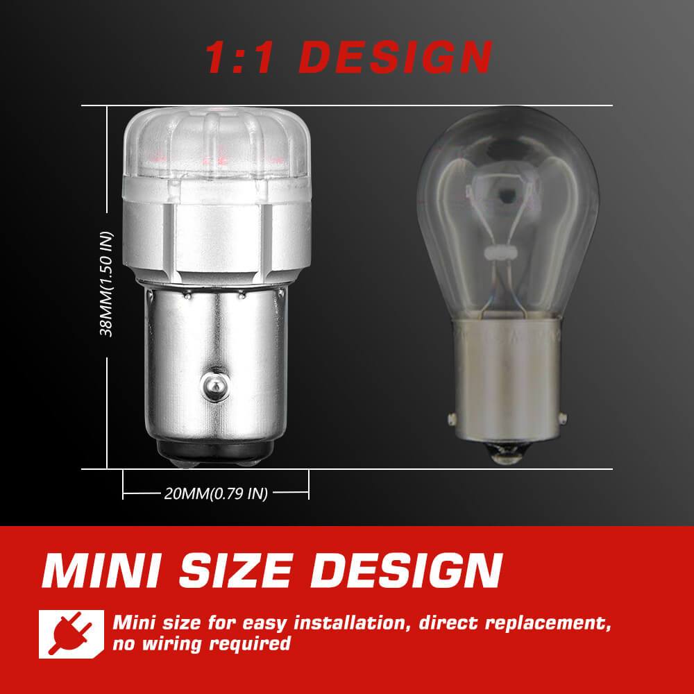 1157 2057 2357 7528 BAY15D LED Turn Signal Light Replacement Amber Red - NOVSIGHT Auto Lighting