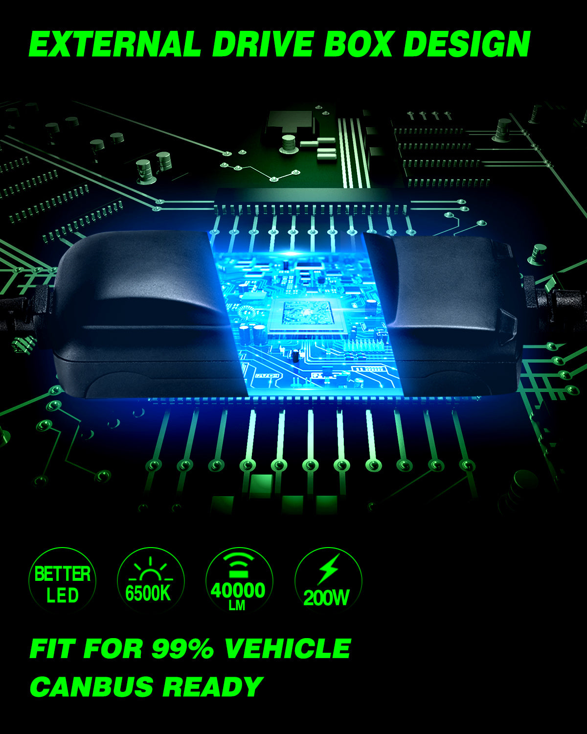 2015-2020 Chevrolet Colorado Custom-Fit LED Headlight Bulbs 9005 H11 Halogen Conversion Kits - NOVSIGHT