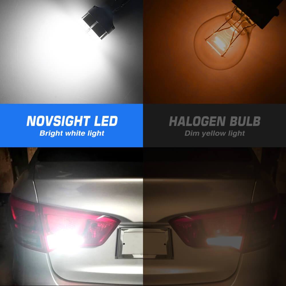 car brake light compare with halogen