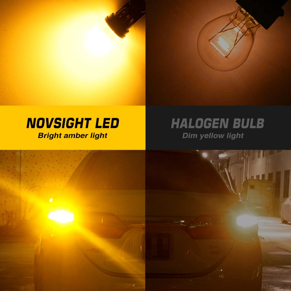T10O 158 161 168 194 Amber Front Side Marker Front Parking Light License Plate Light Signal Light Fog Light - NOVSIGHT