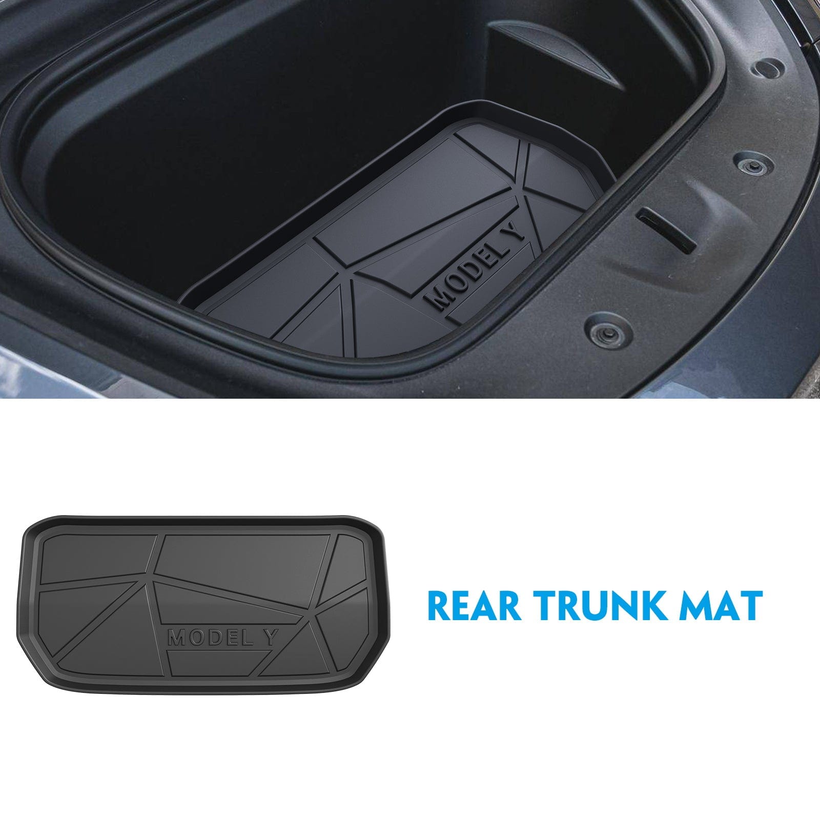 Tesla Model Y 2021 2022 Floor Storage Mat and Cargo Liners Rear Storage Slot Mat Rear Lower Layer(3pcs/set) - NOVSIGHT