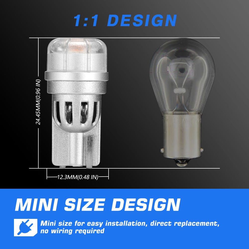 T10 158 161 168 194 W5W LED Bulbs White Amber Red License Plate Light Front Parking Light Front Side Marker Light - NOVSIGHT