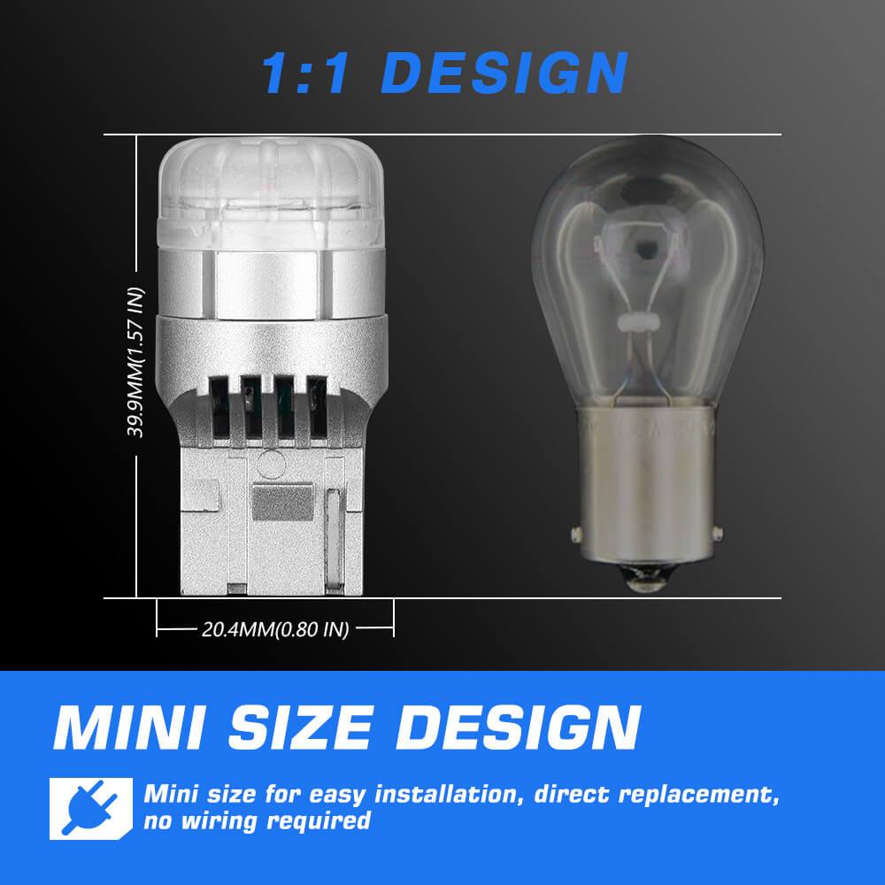 Front Rear Turn Signal Lights 1156 7506 BA15S LED Bulbs Back Up Light - NOVSIGHT Auto Lighting