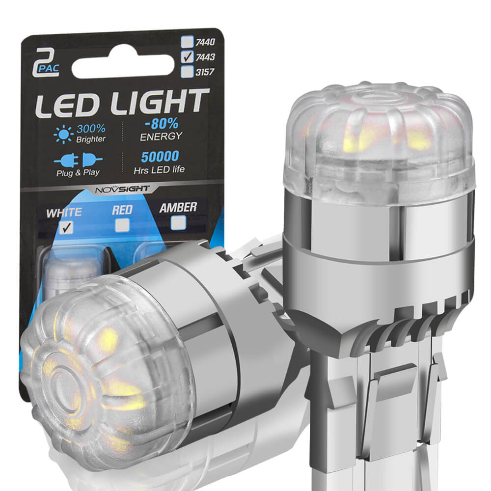 H11 LED Fog Light and 7443 Turn Signal Light｜4 Bulbs