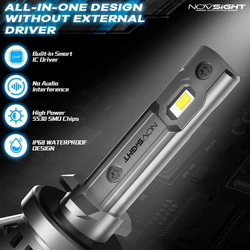 881 LED fog light all in one design without external driver