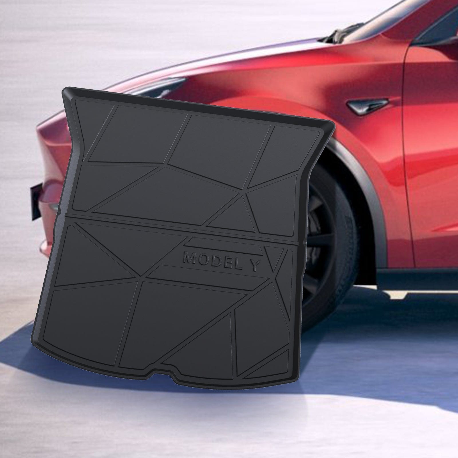 Tesla Model Y 2021 2022 Floor Storage Mat and Cargo Liners Rear Storage Slot Mat Rear Lower Layer(3pcs/set) - NOVSIGHT