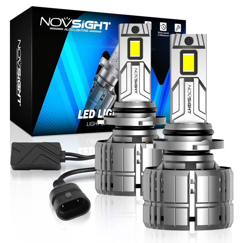N60 Ultra Series | 9005 HB3 LED Bulbs Super Bright 200W 40000LM 6500K White | 2 Bulbs - NOVSIGHT