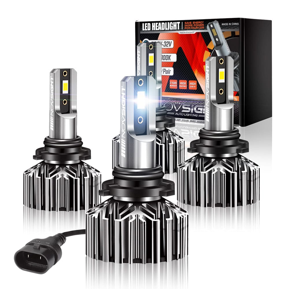 N11 Standard Series | 9005 9006 Combo LED Bulbs Cost-Effective  60W 13000LM 6500K White | 4 Bulbs - NOVSIGHT