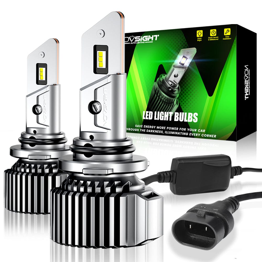 N52 Plus Series | H4 H7 H11 H13 9005 9006 9007 9012 LED Bulbs Automotive-Grade Chip 100W 20000LM 6500K White | 2 Bulbs - NOVSIGHT