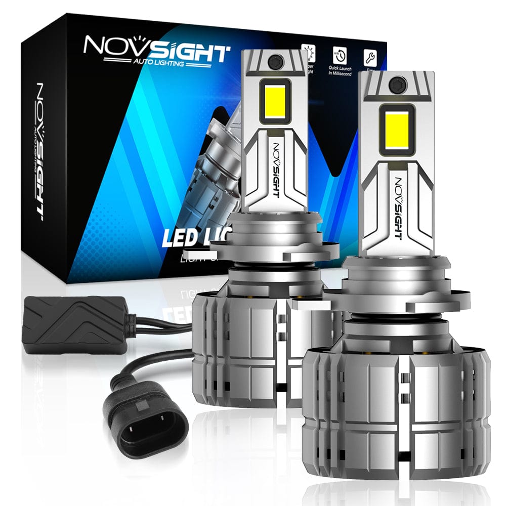 N60 Ultra Series | 9005 9006 H11 H4 H7 H13 9004 9007 9012 LED Bulbs Super Bright 200W 40000LM 6500K White | 2 Bulbs - NOVSIGHT