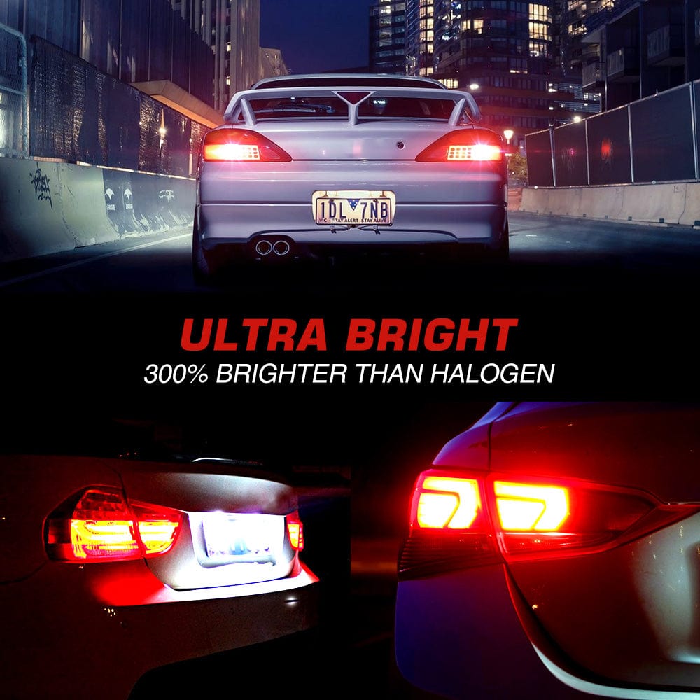 T10R 158 161 168 194 Red LED Bulbs Signal Light Front Backup Light Tail Light - NOVSIGHT