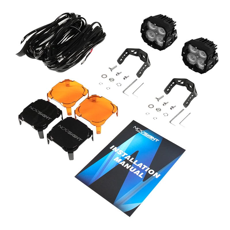 CYBER 1 Series | 3 Inch Cube Pods Off-road Auxiliary SAE Driving Fog Flood Spot Ditch LED Light - NOVSIGHT