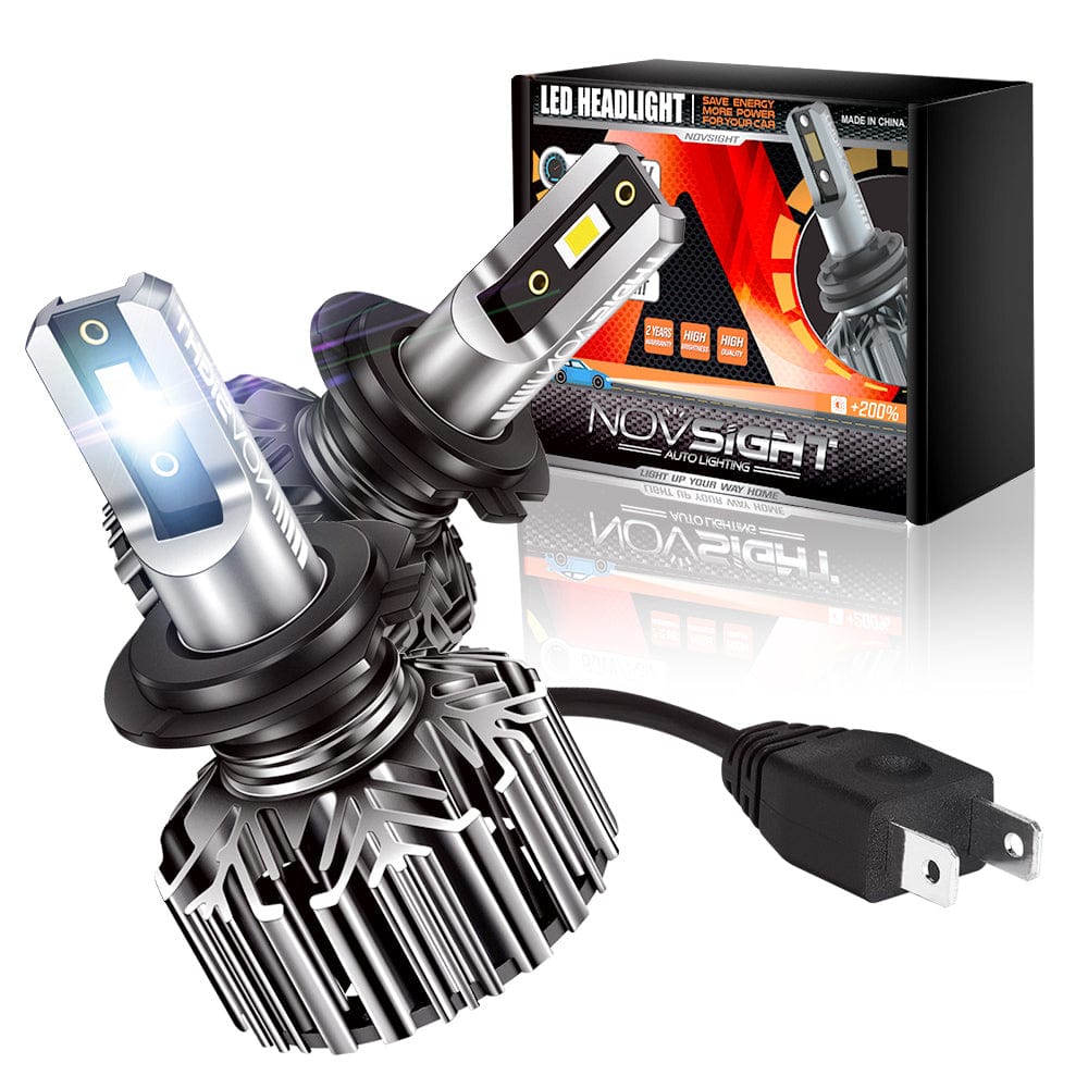 NOVSIGHT LED High/Low Beam Conversion Kit H7 Bulbs Super Bright 6500K  Plug&Play