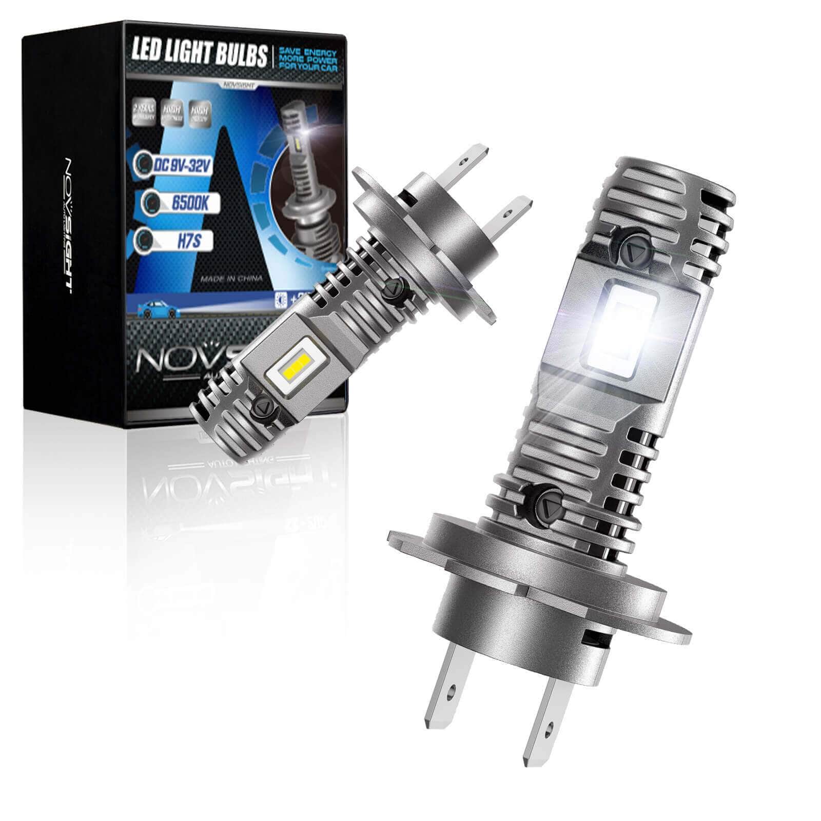 H7 LED Headlight Bulbs Mini Size Wireless 10000 Lumens Fanless