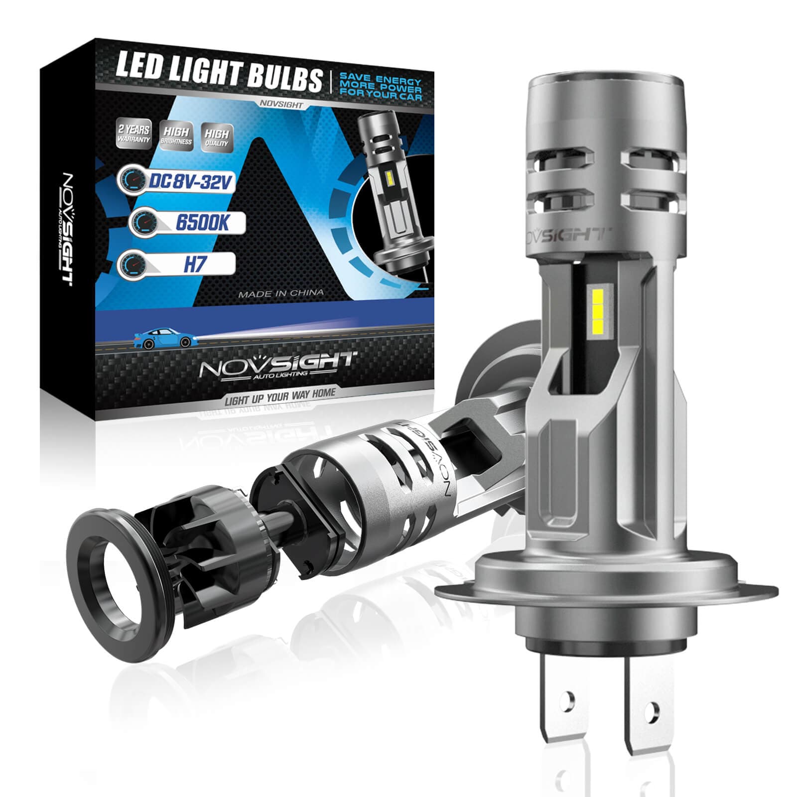 Novsight H7 led headlight bulbs