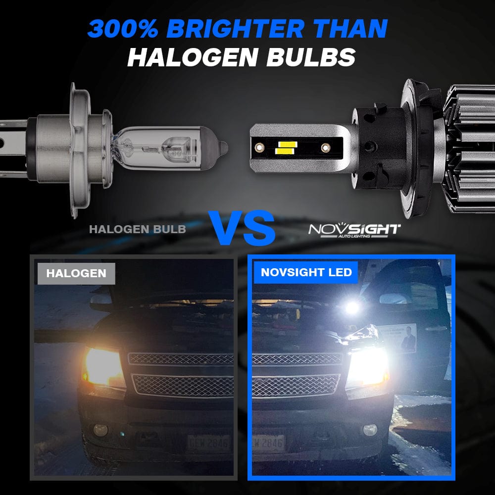 Chevy Cruze 2014 2015 2011 2012 2013 LED Headlight Bulb H13 9008 Dual Beam Light Replacement Conversion Kit pack of 2 - NOVSIGHT