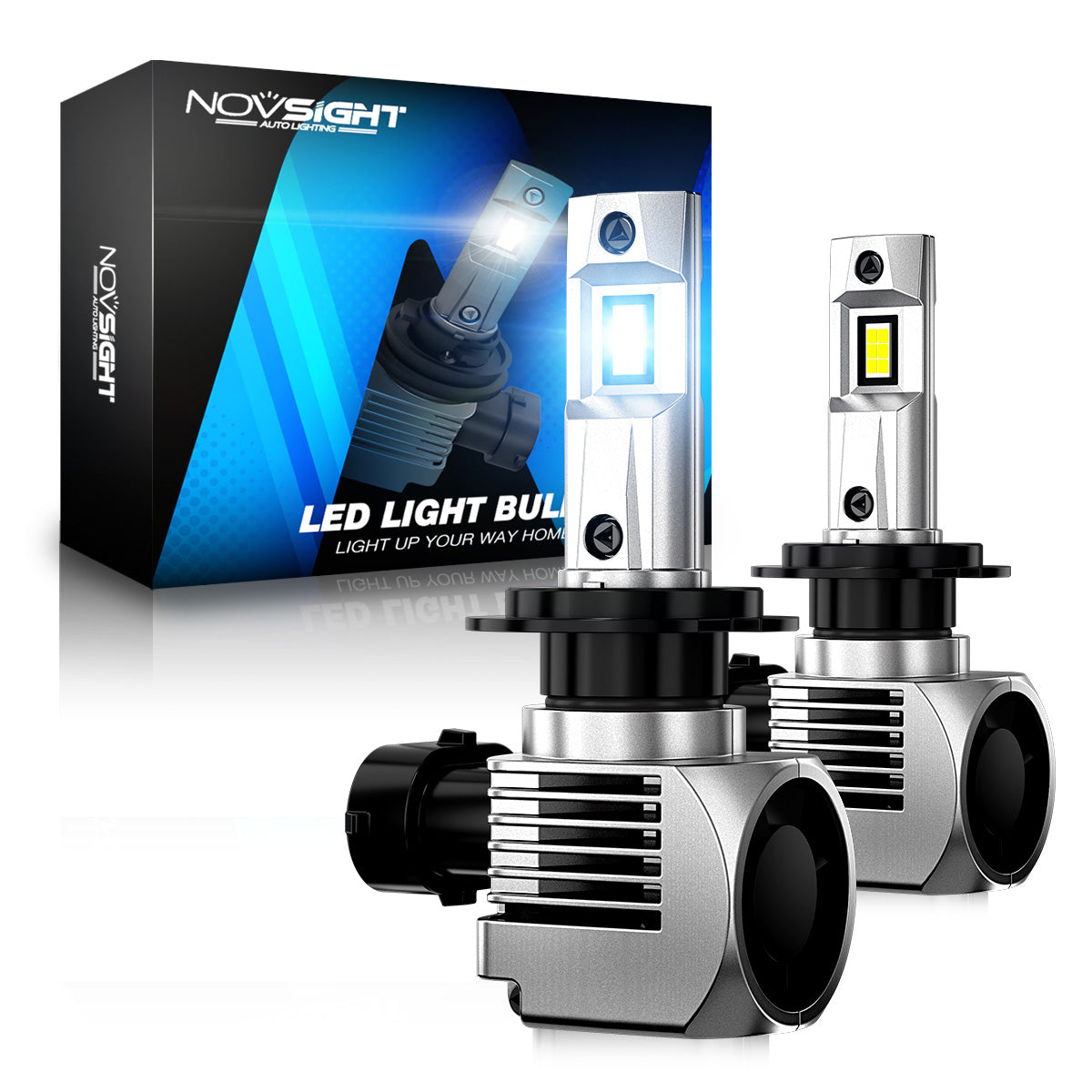 N56 Plus Series Wireless | H7 H13 9006 9007 9012 LED Bulbs Super-Quiet Heat Dissipation 90W 20000LM 6500K | 2 Bullbs - NOVSIGHT
