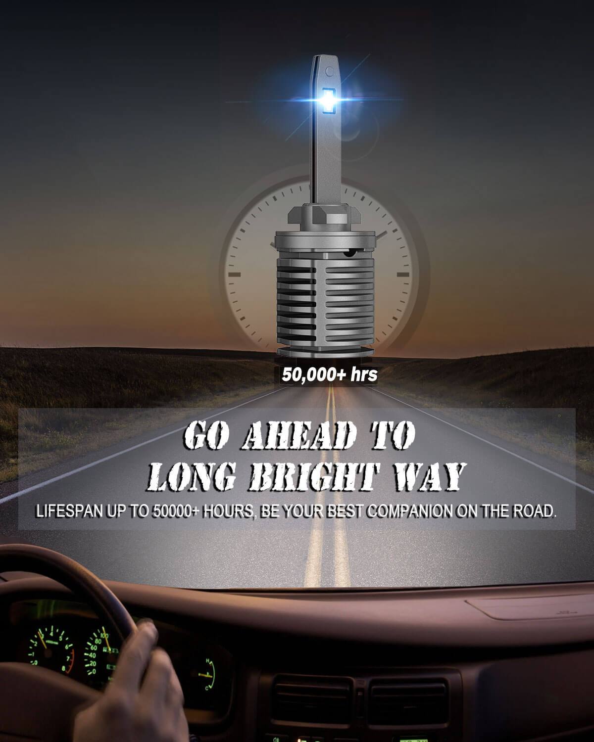 880 885 893 LED Fog Light Bulbs 6500K 10000 Lumens Fanless Headlamp Fog Light NOVSIGHT