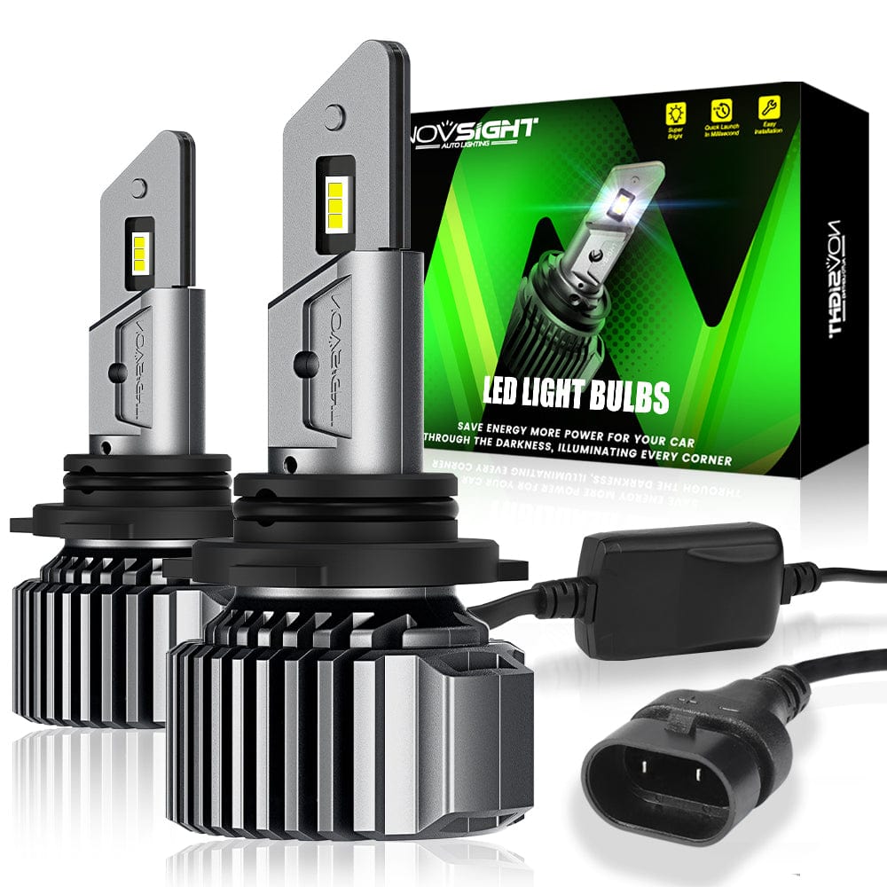 N52 Plus Series | H4 H7 H11 H13 9005 9006 9007 9012 LED Bulbs Automotive-Grade Chip 100W 20000LM 6500K White | 2 Bulbs - NOVSIGHT