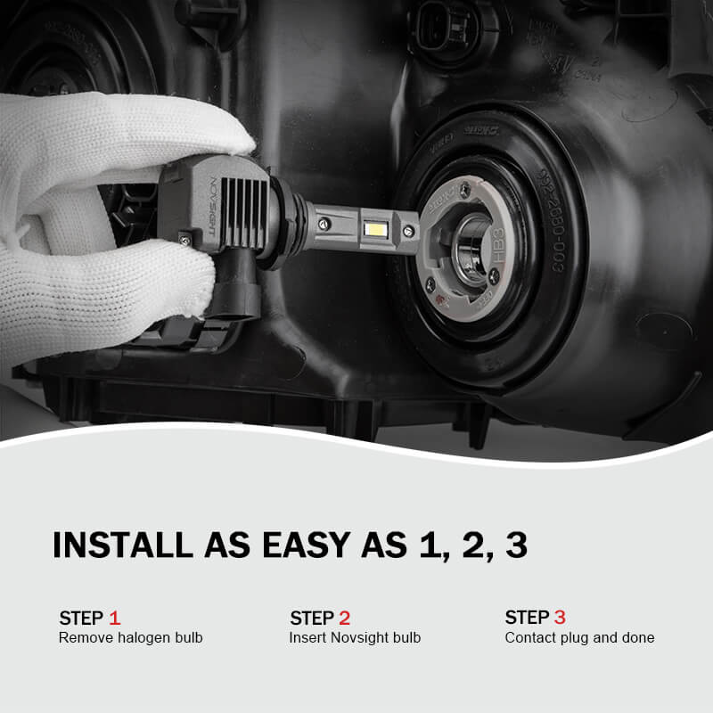 H11 LED headlight bulbs installation steps
