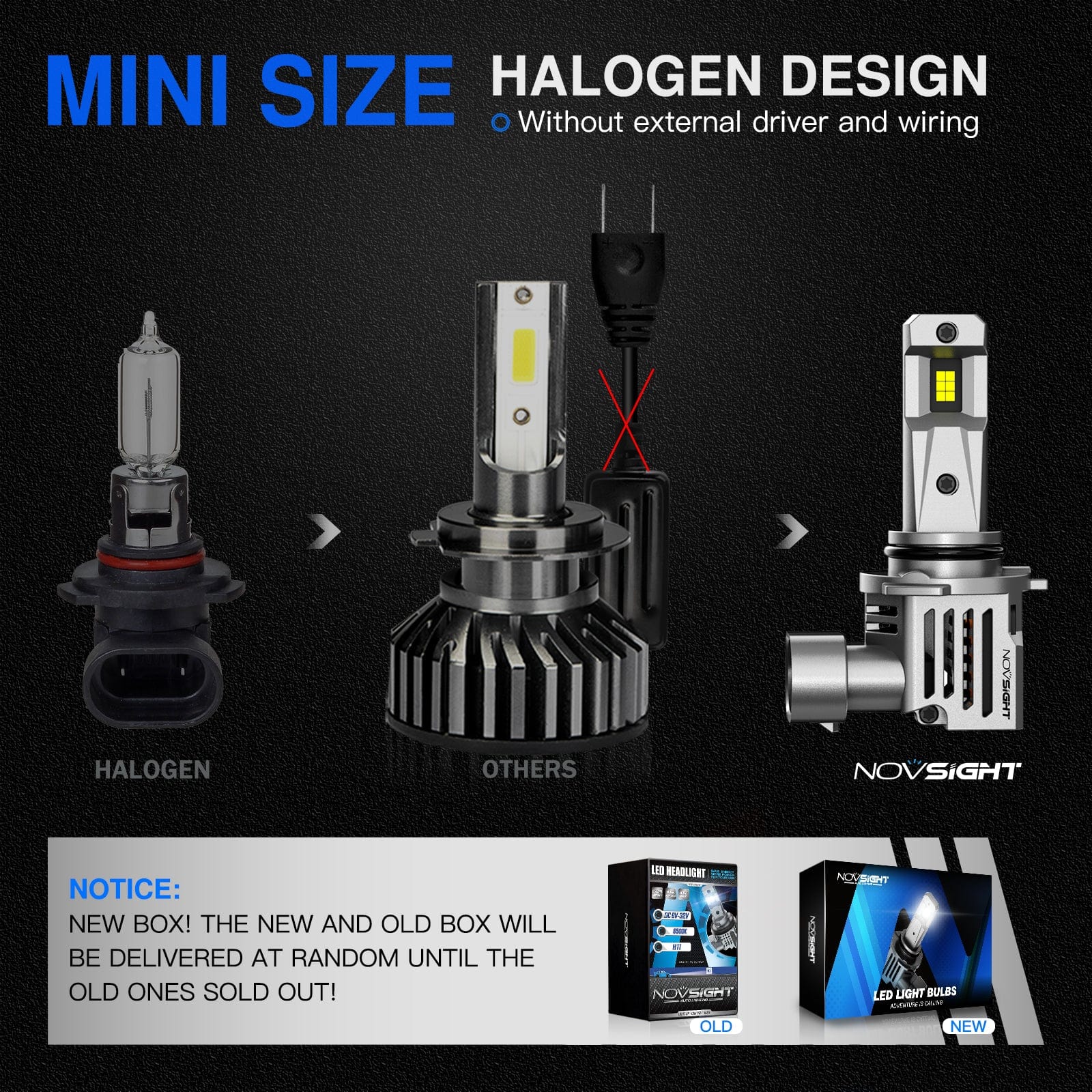 N66 Pro Series Wireless | 9005 HB3 LED Bulbs Perfect Beam 80W 18000LM 6500K White | 2 Bullbs - NOVSIGHT