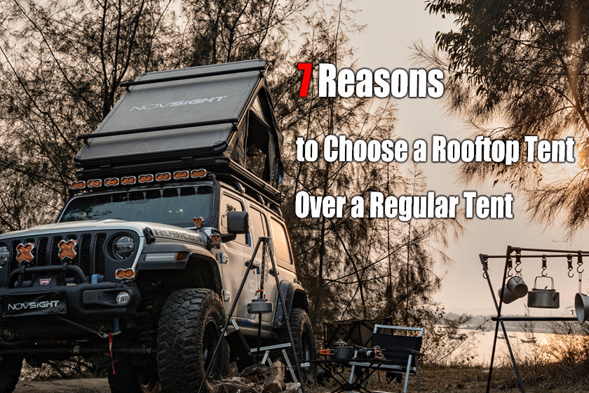 Novsight Rooftop Tent on a Jeep Gladiator