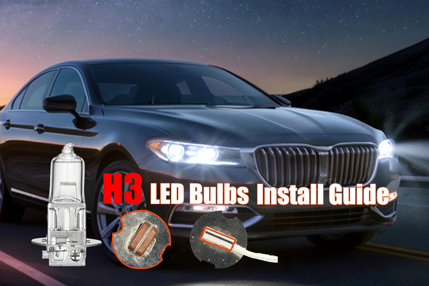 How to install H3 LED Bulb? | H3 LED Bulbs Install Guide