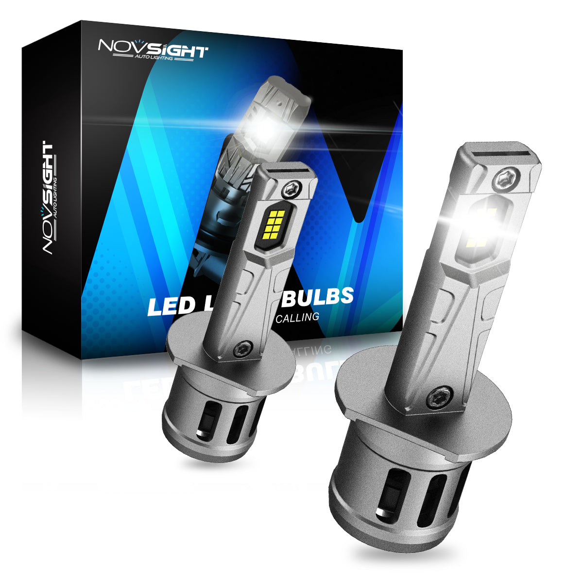 N63 Upgraded Mini 1:1 Series Wireless | H1 LED Bulbs Original Mini Size 90W Fog Lights |2 Bulbs - NOVSIGHT