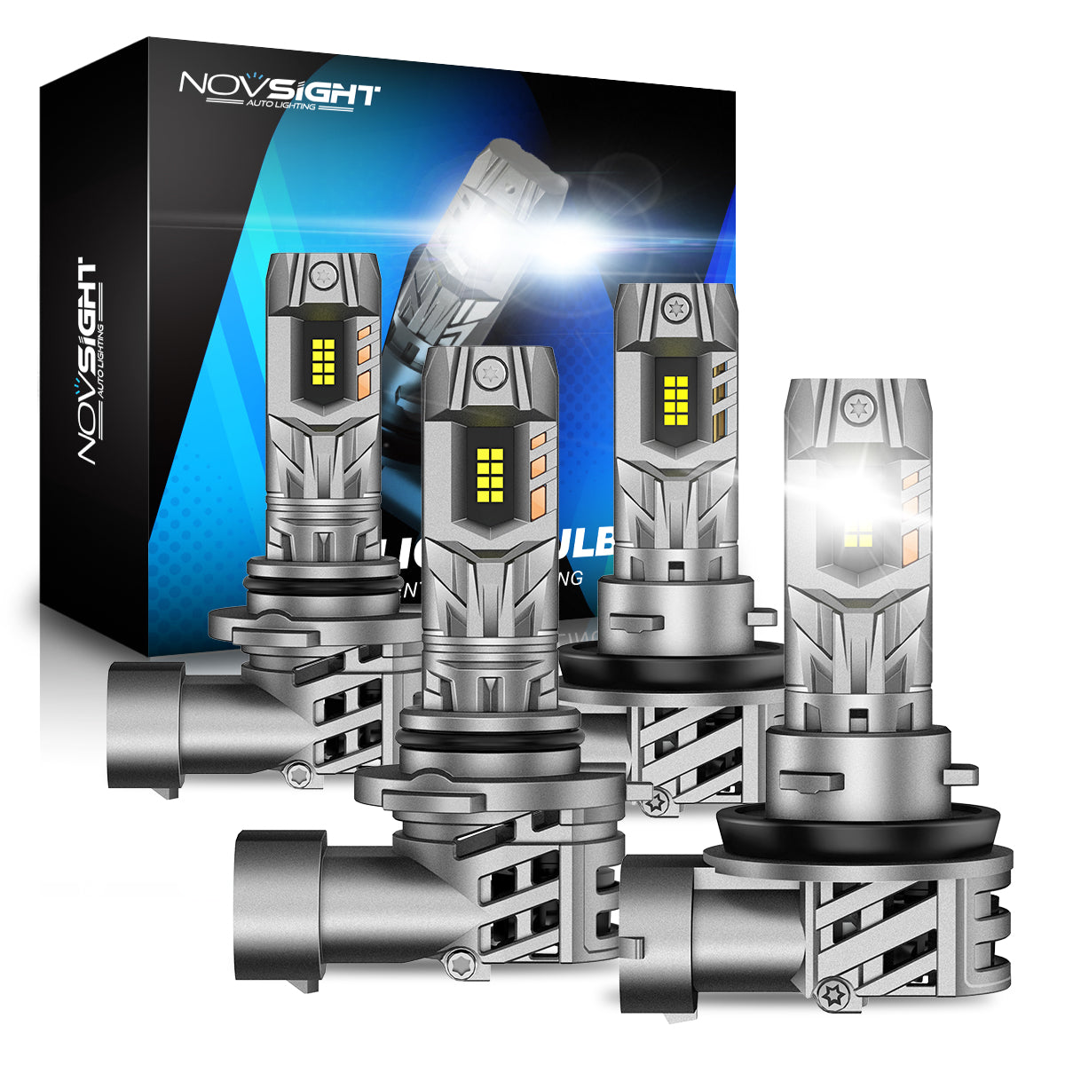 1997-2004 Chevrolet Corvette 9005 9006 LED Headlight Bulbs High and Low Beam Replacement Conversion Kit pack of 4 - NOVSIGHT