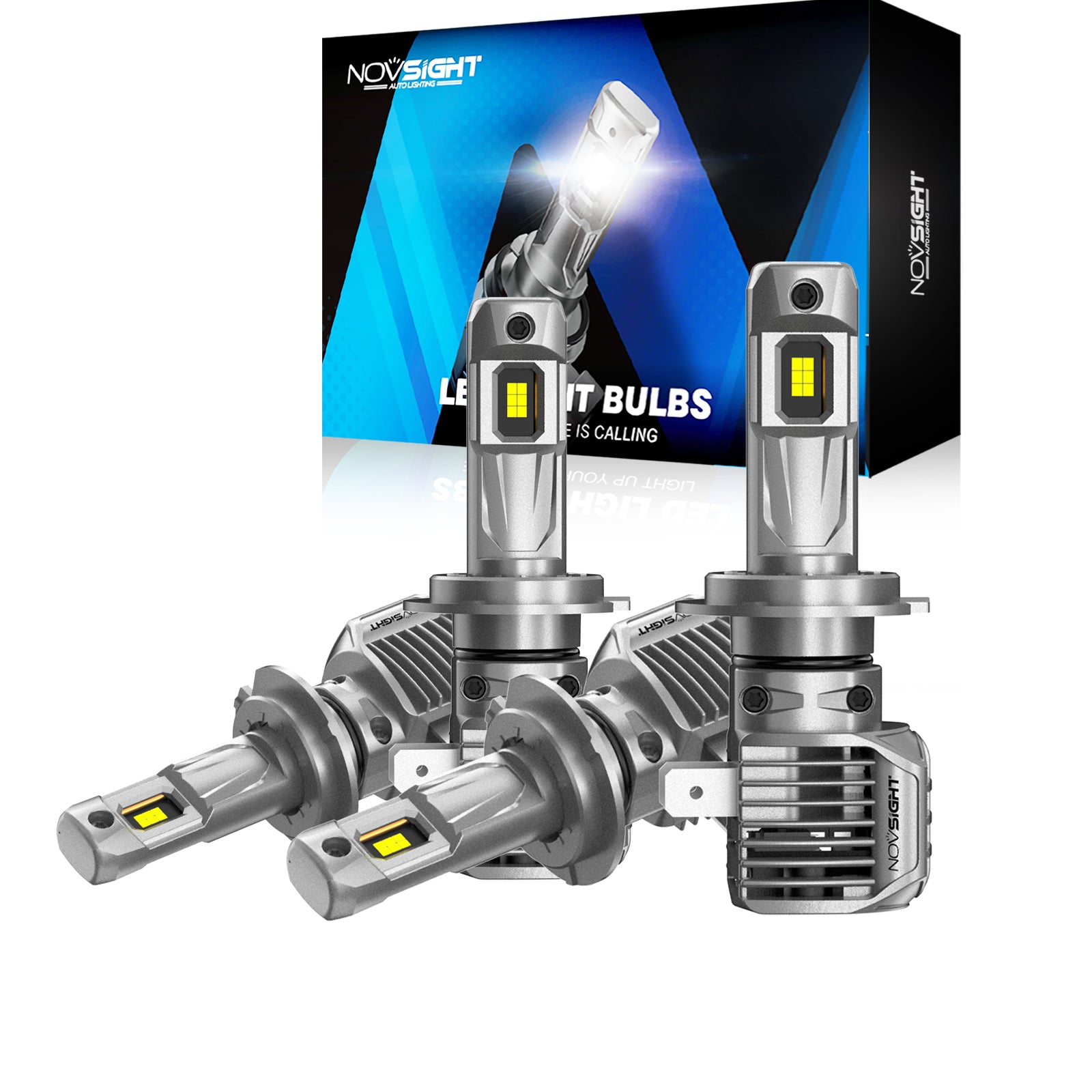 2003-2015 Mercedes Benz ML350/ML550 LED Headlight Bulb H7 Combo Hi/Lo Beam Halogen Replacement Kit | 4 Bulbs - NOVSIGHT