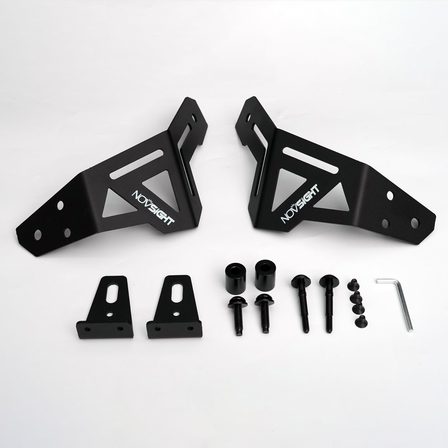 Jeep Wrangler JL/JLU A-Pillar Dual Light Mount | 2018-2024 Models | Stainless Steel | Off-Road Lighting Upgrade | (Excludes 4XE) - NOVSIGHT