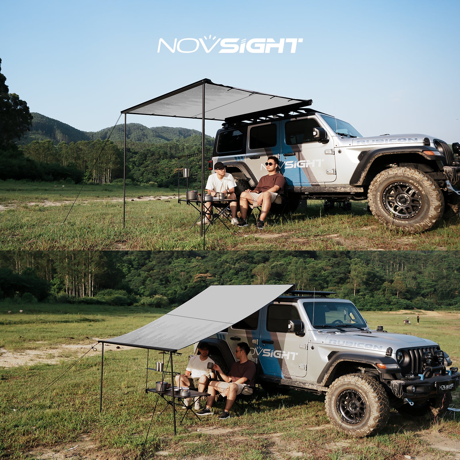 Novsight Car Side Awning Tent Anti UV for Outdoor Camping Overland She