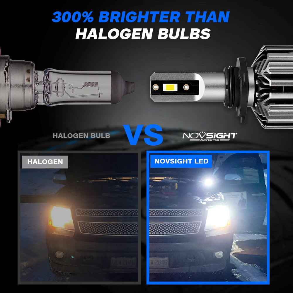 2019-2020 Jeep Grand Cherokee Custom-Fit LED Bulbs H11 9005 Halogen  Replacement 4 Bulbs