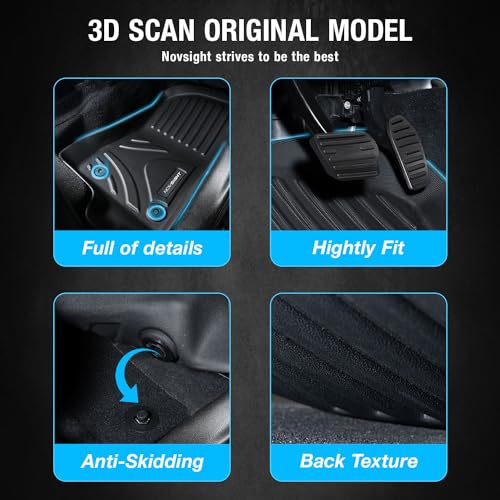 Ford Explorer 2023 3 Row 7 Seats Floor Mats All Weather Protection Custom Fit Car Mats TPE Liners Full Set