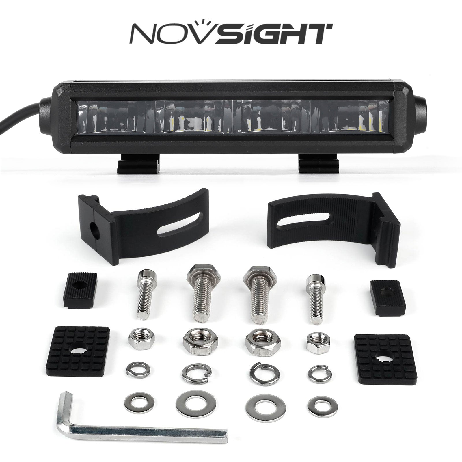 Off Road LED Light Bar 10 Inch Single Row High Power Driving Beam - NOVSIGHT