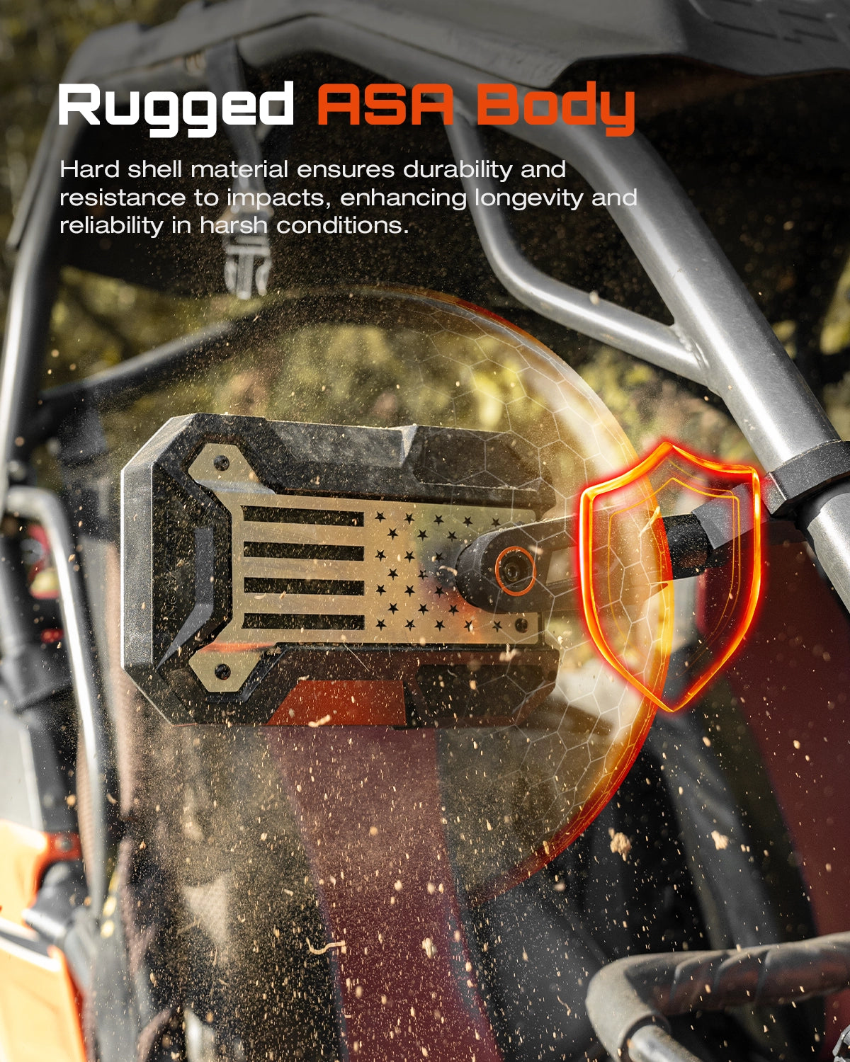 9-inch UTV Side Mirrors Universal Fit 1.5" to 2" Roll Cage - NOVSIGHT