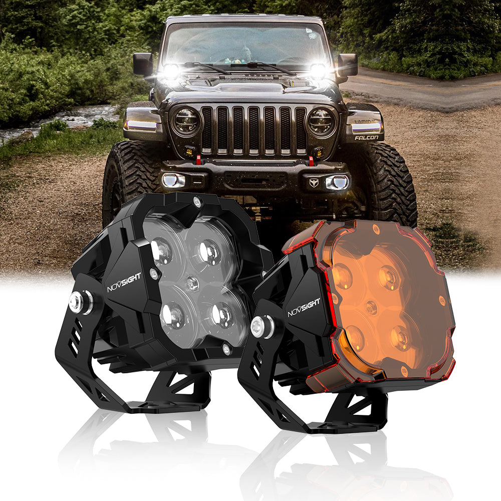 CYBER 1 Series | 3 Inch Cube Pods Off-road Auxiliary Spot Light Ditch LED Light - NOVSIGHT