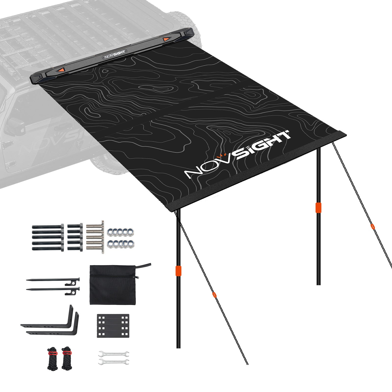 Novsight ABS Car Side Awning Tent for Camping