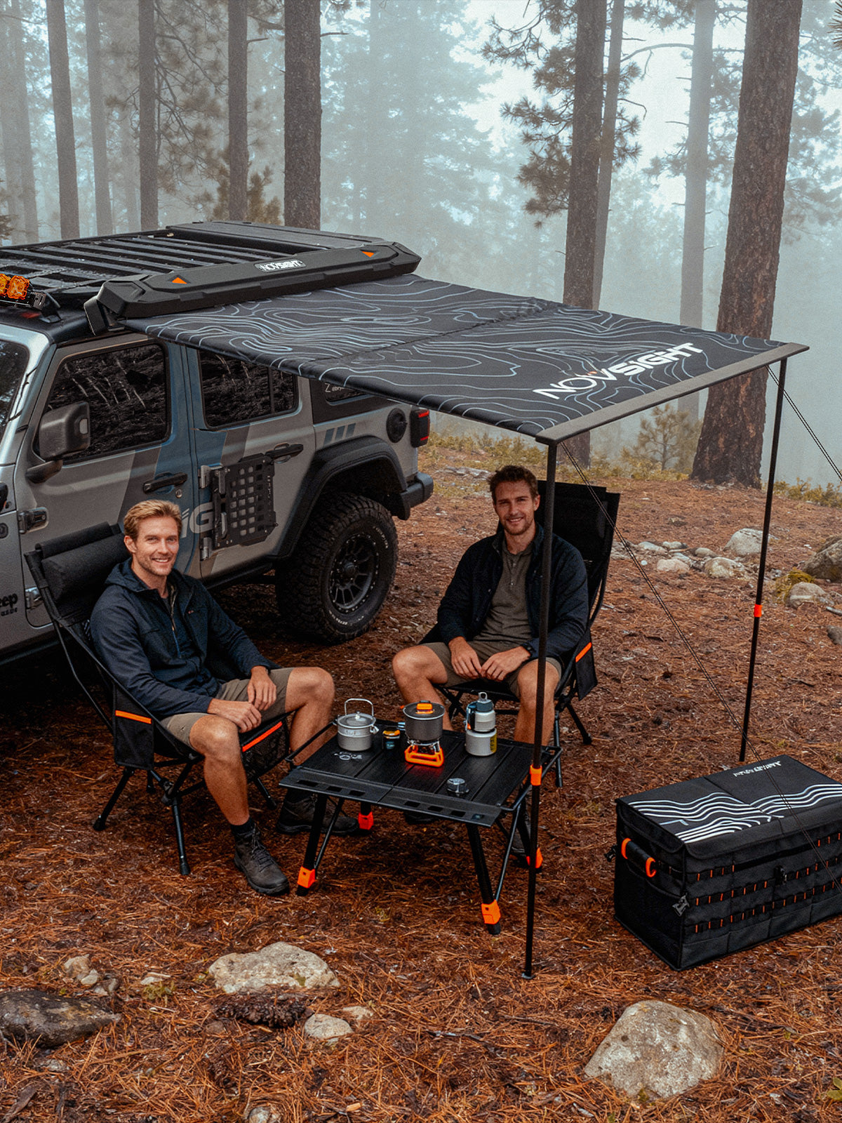 Novsight ABS Hard-Shell Car Side Awning Tent – Easy Setup All