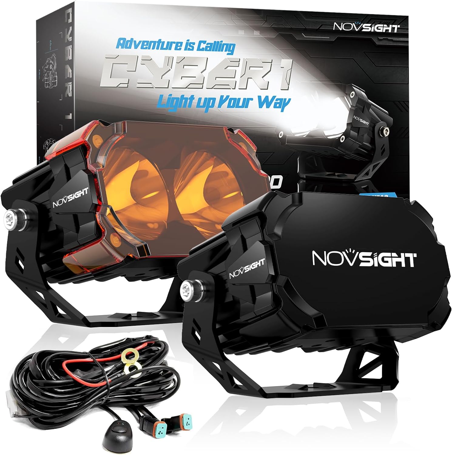 CYBER 1 Series | 4.5 Inch Pods Off-road Auxiliary Spot Light Ditch LED Light With Harness and Bracket